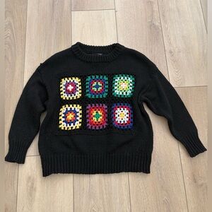 *Purchased from Kathy Hilton Charity Tag Sale* Aqua brand crochet sweater XS